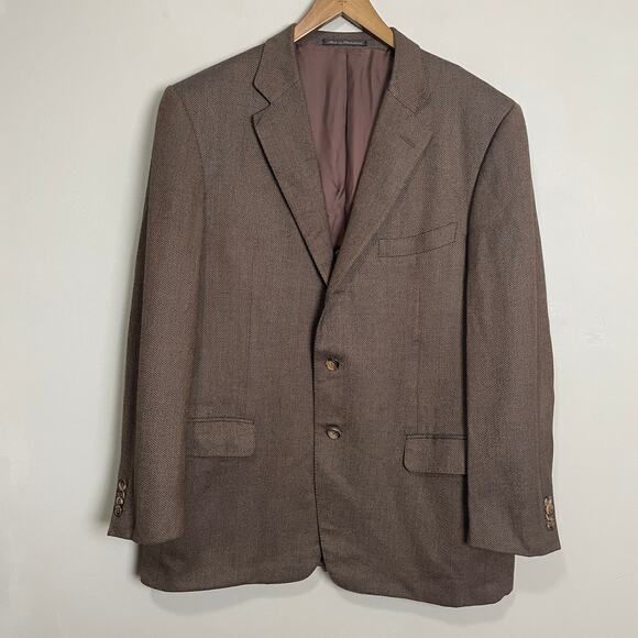 Ermenegildo Zegna Other - Ermenegildo Zegna 15 Milmil Three Button Single Breasted Blazer Men's Brown 47